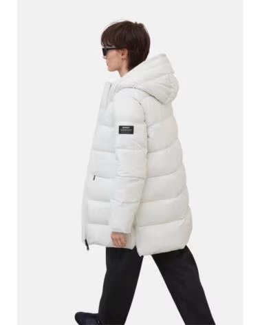 ECOALF CHAQUETA ACOLCHADA CON CAPUCHA BLANCO