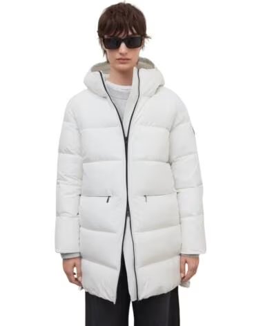 ECOALF CHAQUETA ACOLCHADA CON CAPUCHA BLANCO