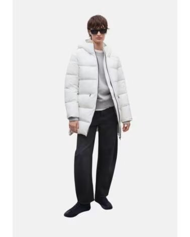 ECOALF CHAQUETA ACOLCHADA CON CAPUCHA BLANCO