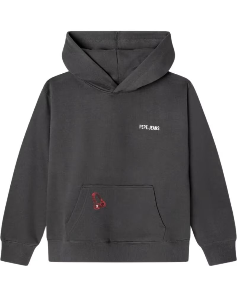 PEPE JEANS KINDER KAPUZENPULLOVER GRAU GRIS
