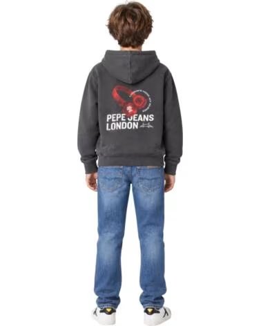 PEPE JEANS KINDER KAPUZENPULLOVER GRAU GRIS