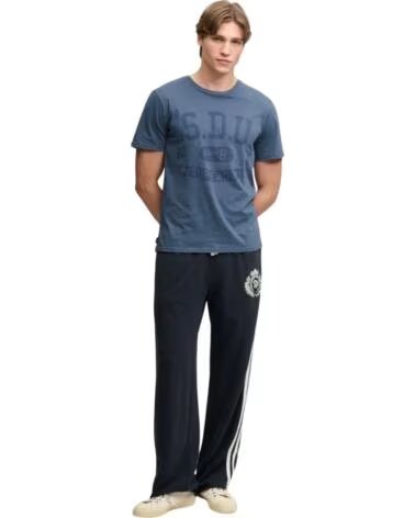 SUPERDRY T-SHIRT MANCHES COURTES HOMME BLEU SDU UNIVERSITY AZUL