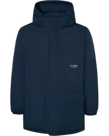 CAPPOTTO UOMO SILBON CON CAPPUCCIO BLU AZUL