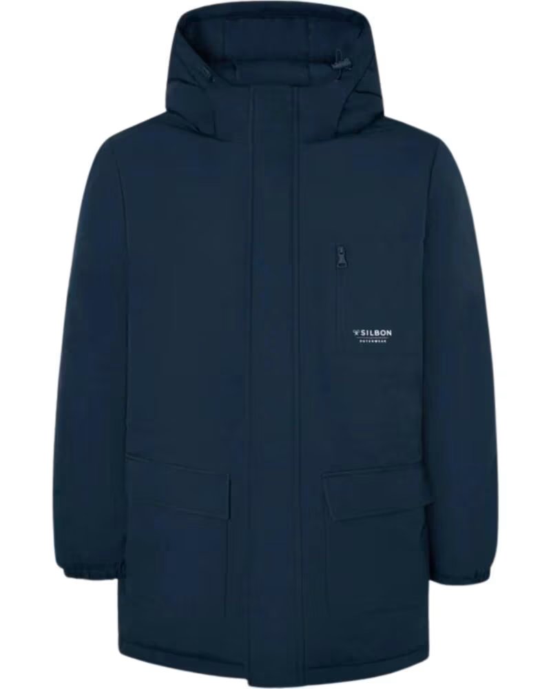 CAPPOTTO UOMO SILBON CON CAPPUCCIO BLU AZUL