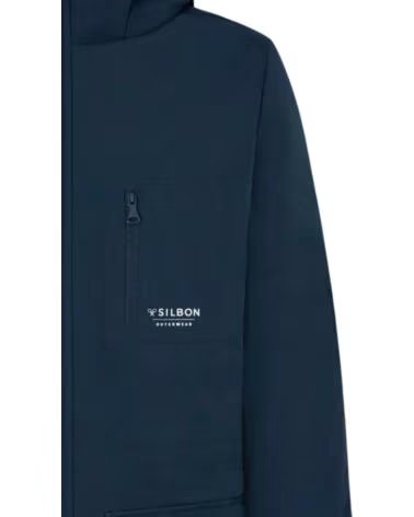 CAPPOTTO UOMO SILBON CON CAPPUCCIO BLU AZUL