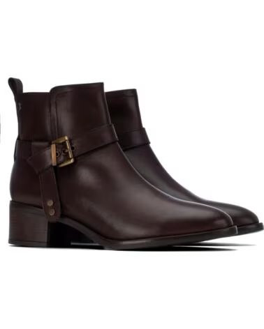 CARMELA 164163 LEDERSTIEFELETTEN MIT SCHNALLE FÜR DAMEN MARRON