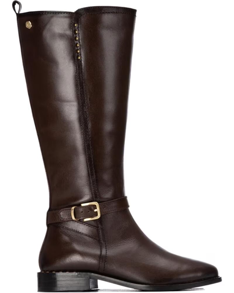 CARMELA BOTAS ALTAS DE COURO CASTANHO 164124 MARRON
