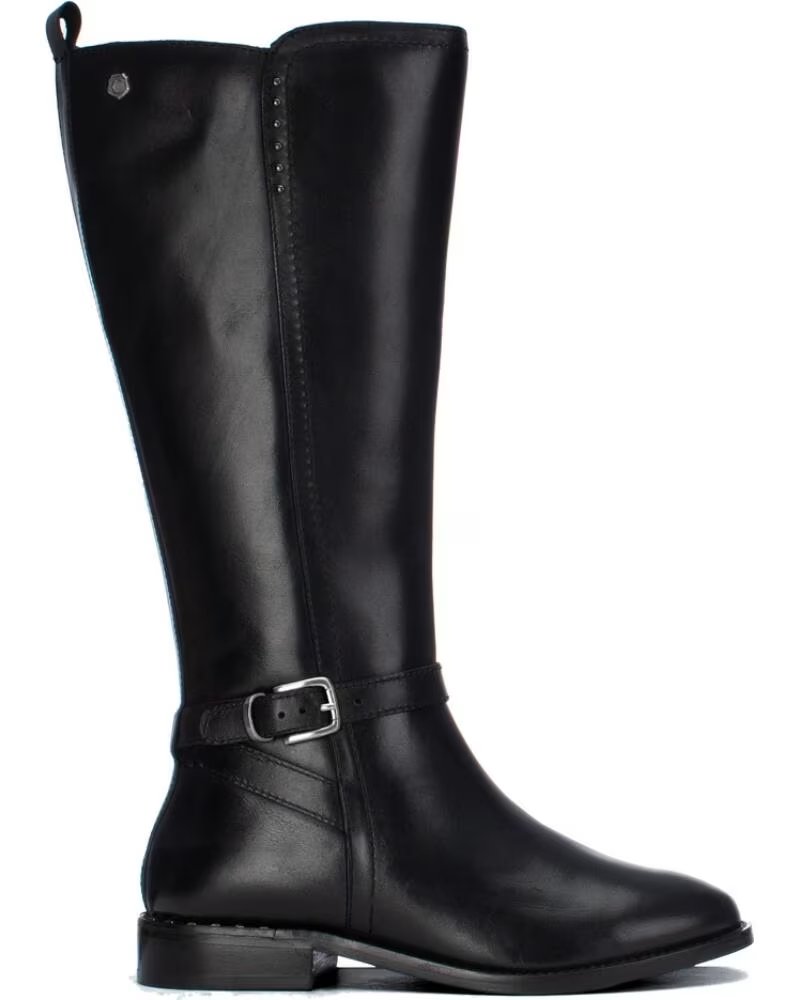CARMELA 164124 BOTTES EN CUIR NOIR NEGRO