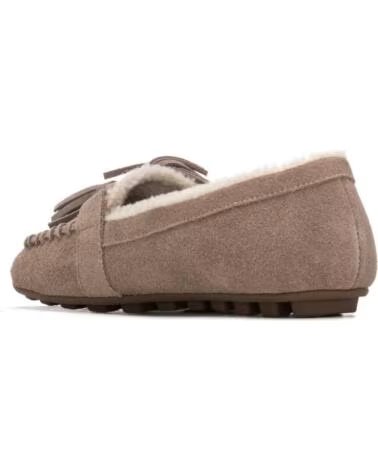 CARMELA 164289 WILDLEDER-MOKASSINS MIT QUASTEN UND INNENFUTTER TAUPE