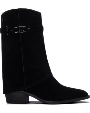 CARMELA 164328 BOTTES HAUTES EN DAIM NEGRO