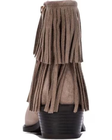 STIVALETTI DONNA CARMELA 164395 IN CAMOSCIO CON FRANGE TORTORA TAUPE