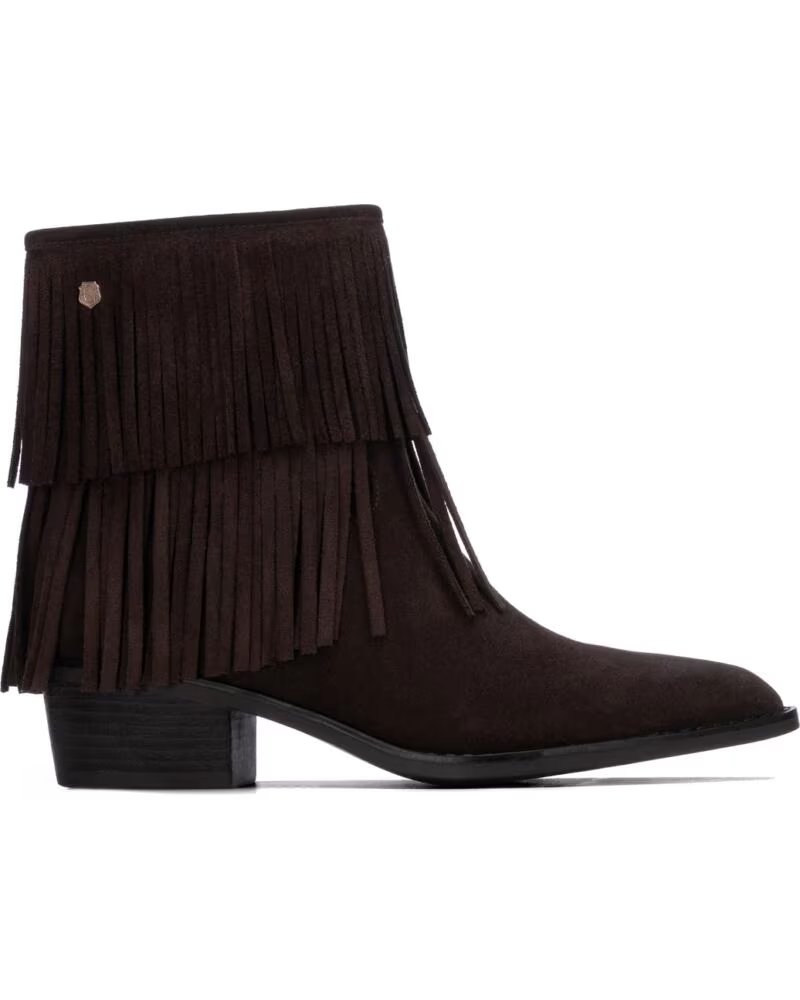 CARMELA STIVALETTI CON FRANGE E TACCO 164395 MARRONE MARRON