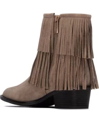 STIVALETTI DONNA CARMELA 164395 IN CAMOSCIO CON FRANGE TORTORA TAUPE