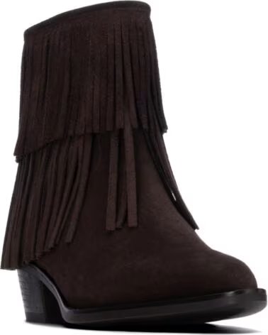 CARMELA STIVALETTI CON FRANGE E TACCO 164395 MARRONE MARRON