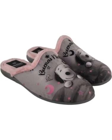 SEVILLAS SNOOPY HAUSSCHUH FÜR DAMEN SV37-2 - GRAU GRIS