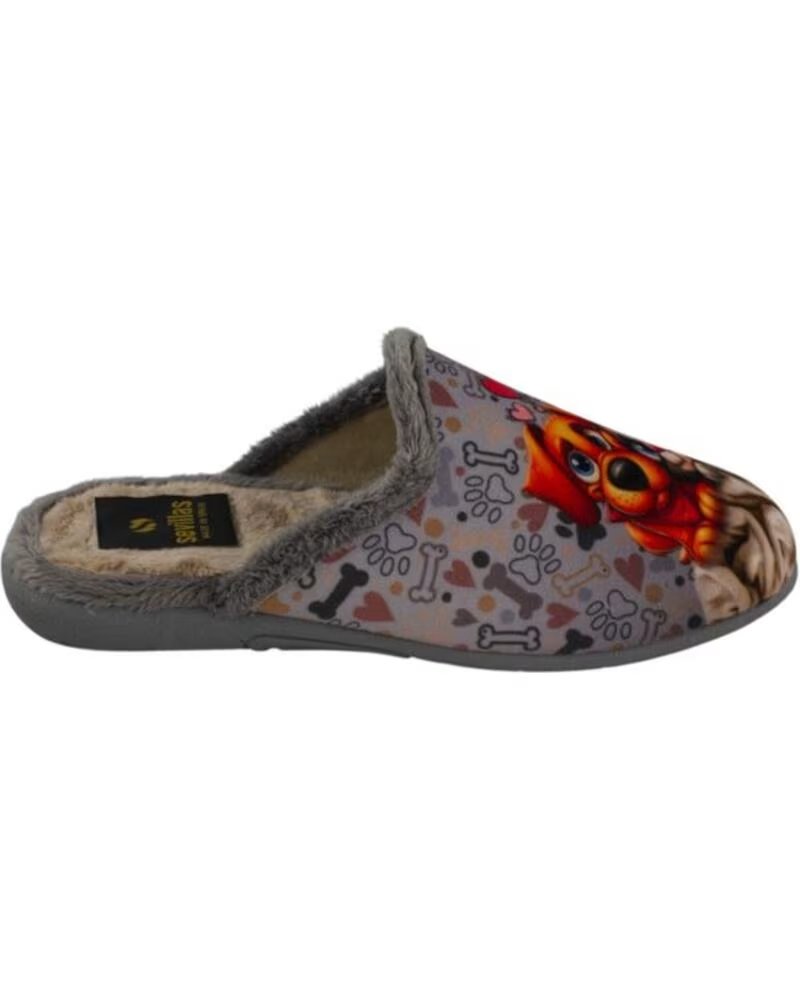 SEVILLAS PANTUFLA PERRITOS SV37-3 GRIS