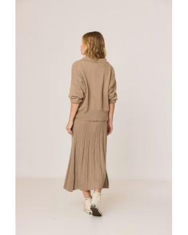 INDICOLD FALDA MIDI CANALÉ CON CACHEMIRA VARIOS COLORES