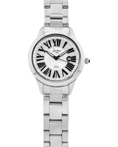 RELÓGIO JUSTINA 21819-2 CINZENTO PRATEADO ANALÓGICO DE QUARTZO PARA MULHER GRIS