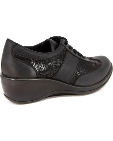 Zapatos de cuña de Mujer ARCOPEDICO L73 PIEL-LICRA NEGRA NEGRO