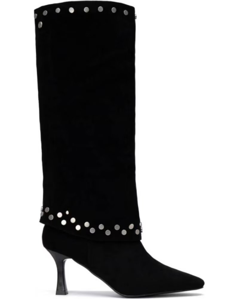 XTI STIVALE ALTO DA DONNA 146396 CON BORCHIE NEGRO