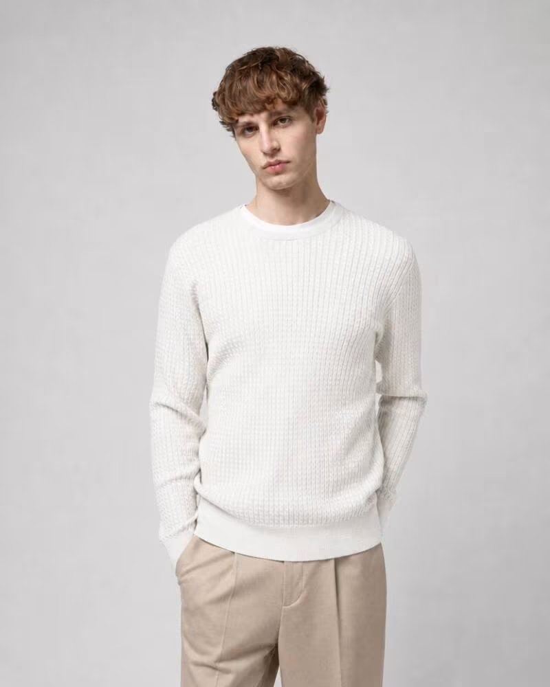 GIANNI LUPO KETTEN PULLOVER BEIGE