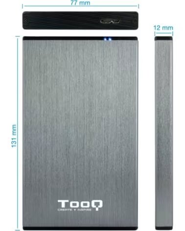 TOOQ TQE-2527G Caja HDD 2 5 USB 3 1 Gen1-USB 3 0