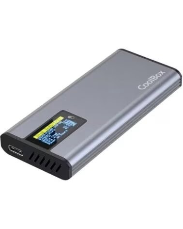 COOLBOX CAJA SSD M 2 NVME-SATA LCD MINICHASE PS32
