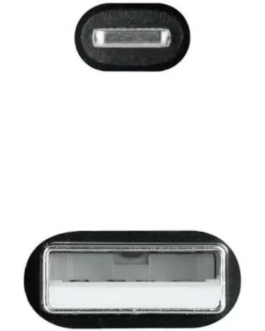 NANO CABLE Nanocable Cable Lightining-USB A-M Negro 1 M