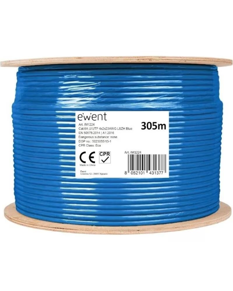 EWENT Bobina Cable Red CAT6A U-UTP LSZH 305m