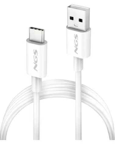 NGS CABLE CARGA RAPIDA USB-A A USB-C 1M BLANCO