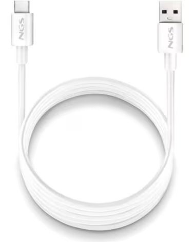 NGS CABLE CARGA RAPIDA USB-A A USB-C 1M BLANCO
