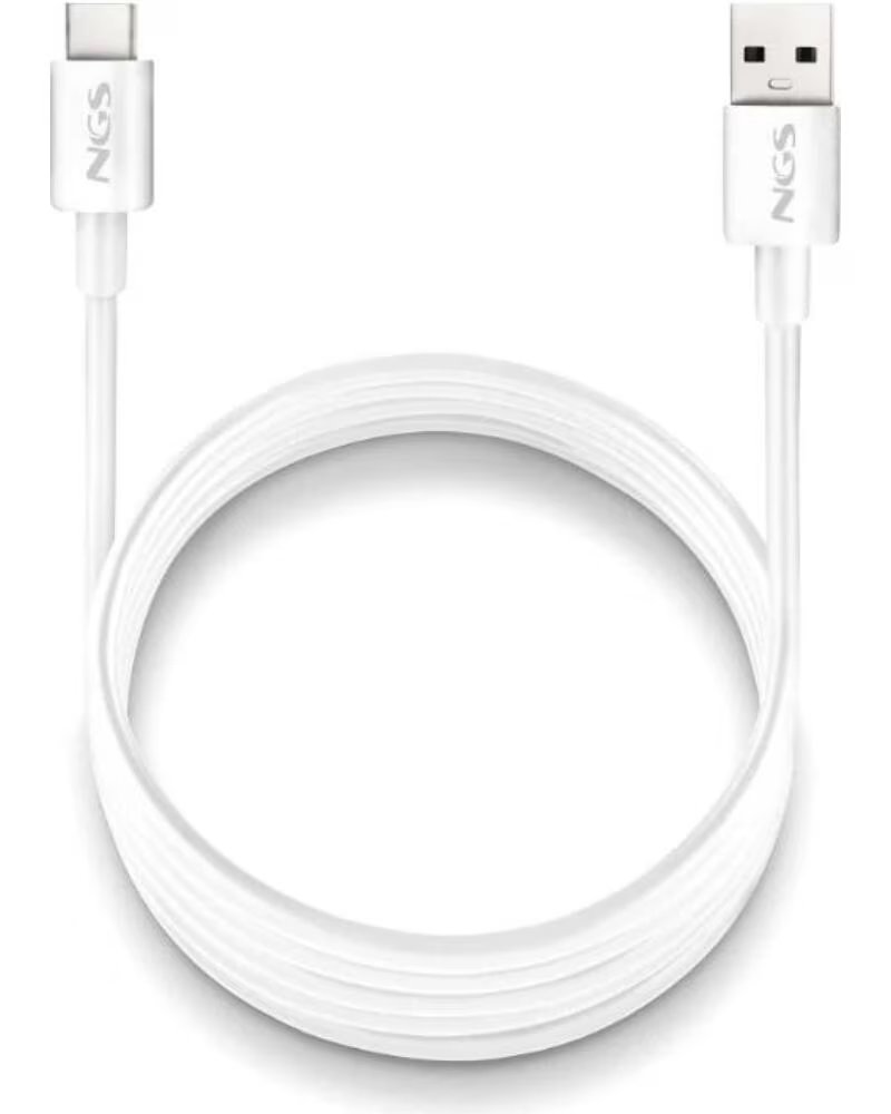 NGS CABLE CARGA RAPIDA USB-A A USB-C 1M BLANCO