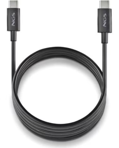 NGS CABLE CARGA RAPIDA USB-C A USB-C 1M NEGRO