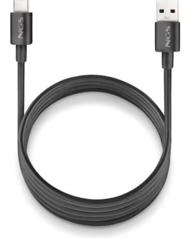 NGS CABLE CARGA RAPIDA USB-A A USB-C 1M NEGRO