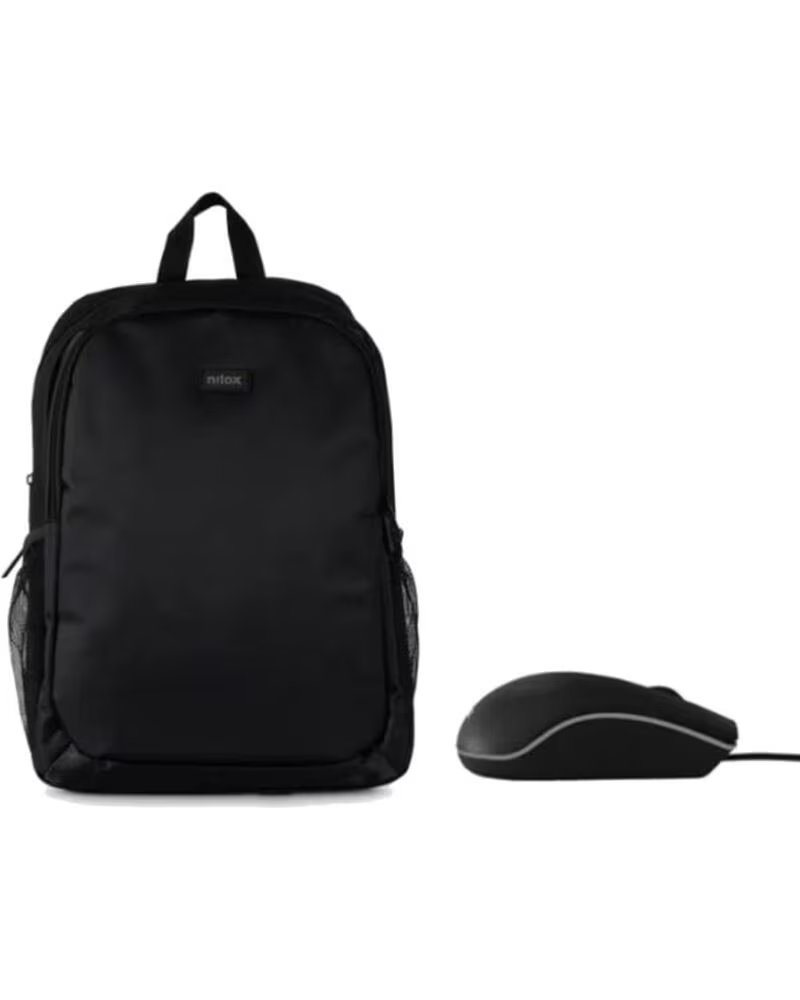 NILOX Mochila basic para portatil 15 6 pulgadas negra raton usb