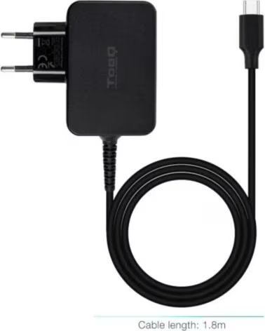 TOOQ Cargador portatil GAN USB-C PD 45W Negro