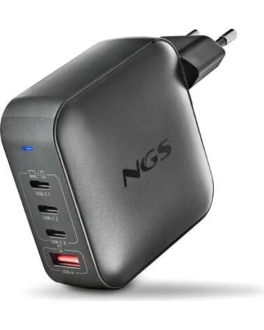 NGS CARGADOR ULTRARAPIDO165W 4 PUERTOS 3USB-C 1 US