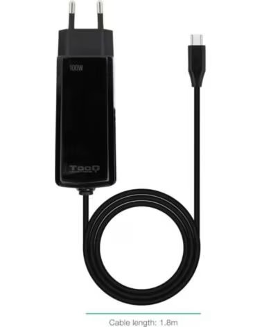 TOOQ Cargador portatil GAN USB-C PD 100W Cubico