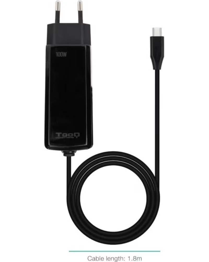 TOOQ Cargador portatil GAN USB-C PD 100W Cubico