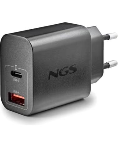 NGS CARGADOR GAN ULTRARAPIDO 20W USB-C USB-A