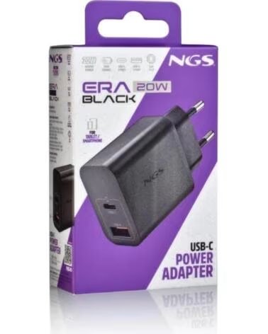 NGS CARGADOR GAN ULTRARAPIDO 20W USB-C USB-A