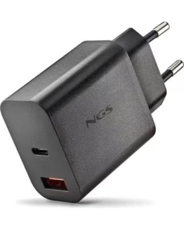NGS CARGADOR GAN ULTRARAPIDO 20W USB-C USB-A