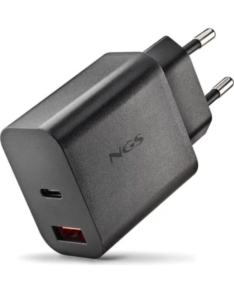 NGS CARGADOR GAN ULTRARAPIDO 20W USB-C USB-A