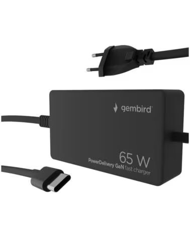 GEMBIRD Cargador rapido USB tipo C PD de 65 W GaN