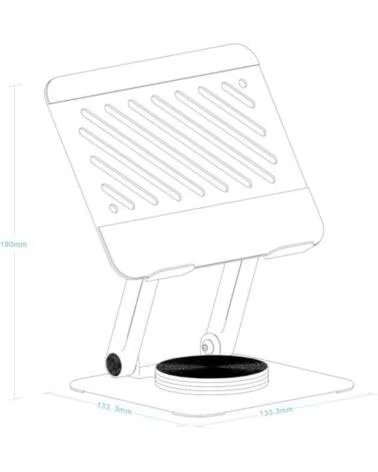 TOOQ Soporte mesa 360º dispositivos hasta 13 Gris