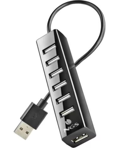NGS Hub 7 puertos usb 2 0 tiny negro plug play - 480mbps