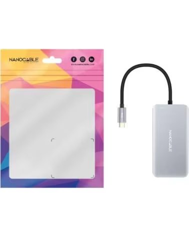 NANO CABLE Nanocable Hub USB-C 3xUSB3 0USB-CUSB-C PD 15cm