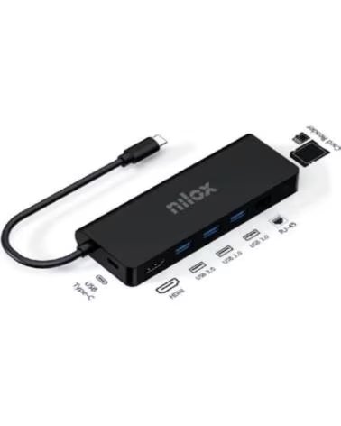 NILOX Docking Station UsbC 8 EN 1 Dual 4K 1000Mbps