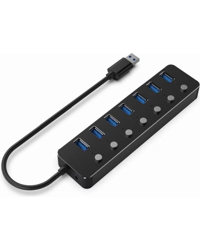 GEMBIRD HUB USB 3 2 Gen 1 de 7p c- interruptores