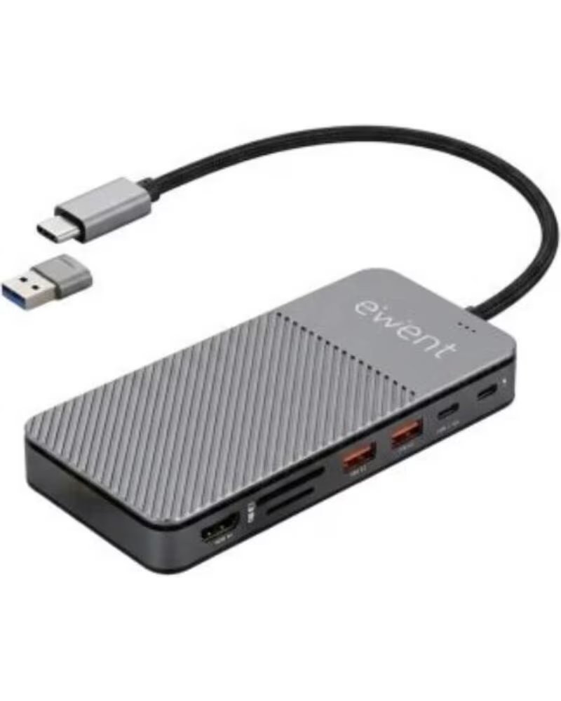 EWENT EW1156 8en1 Estacion acopl USB-C Caja SSD